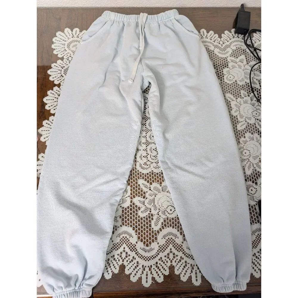 Daily Drills unisex jogger sweatpants small light blue